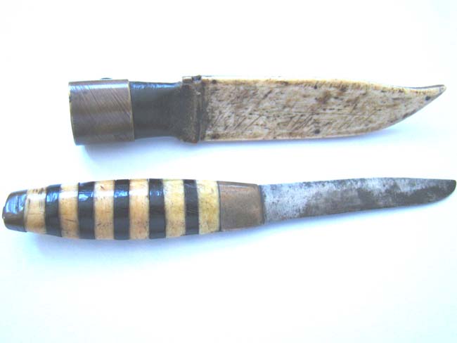 A rare 19th century Whaler's Knife with whalebone sheath circa 1850 — image 2